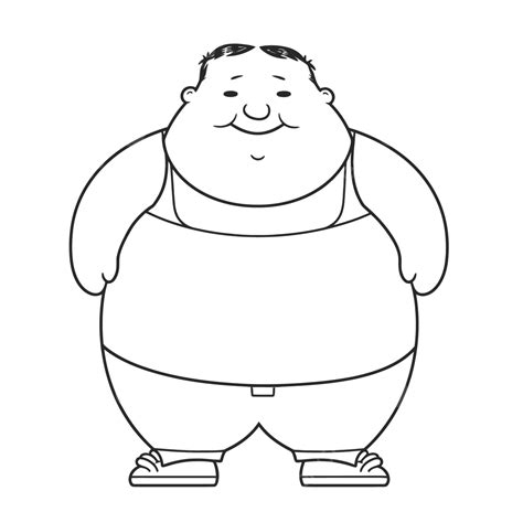 fat man drawing|simple sketch of fat man.